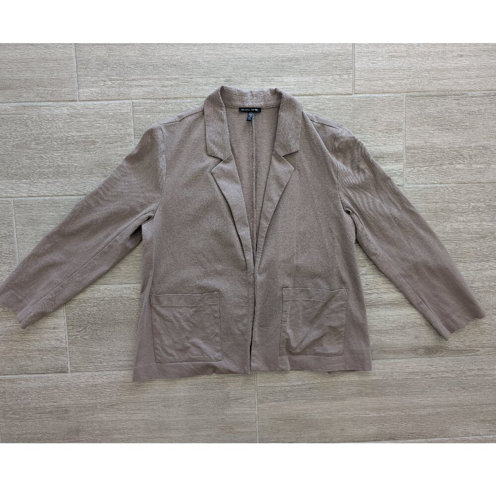 Eileen Fisher Tan Suit Coat in Organic Cotton